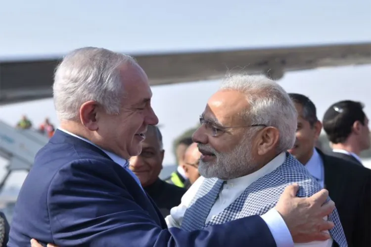 Israeli PM Benjamin Netanyahu and PM Narendra Modi