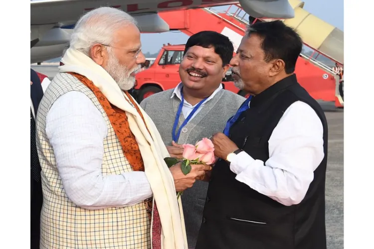 Prime Minister Narendra Modi with former Union Minister Mukul Roy