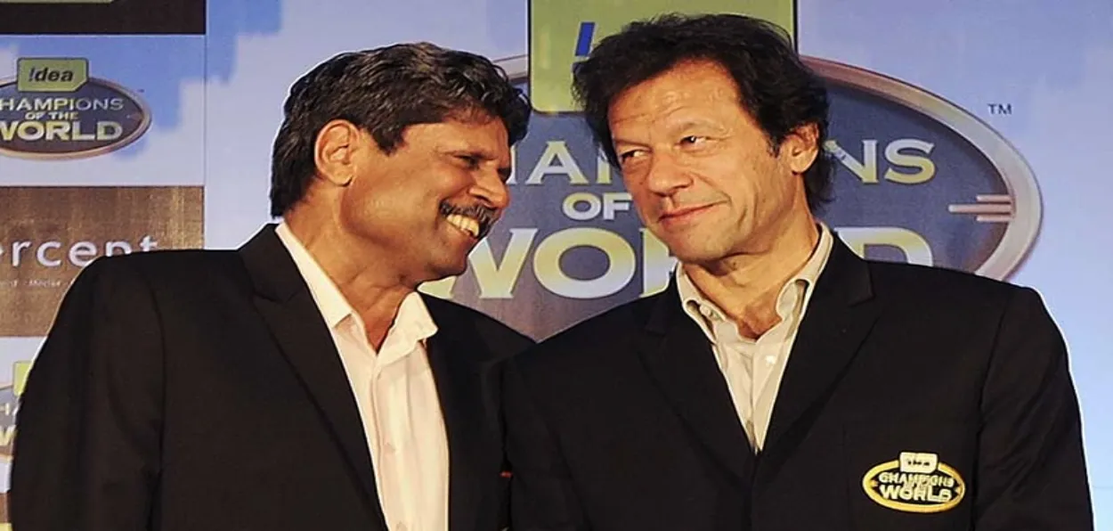 Kapil Dev and Imran Khan 