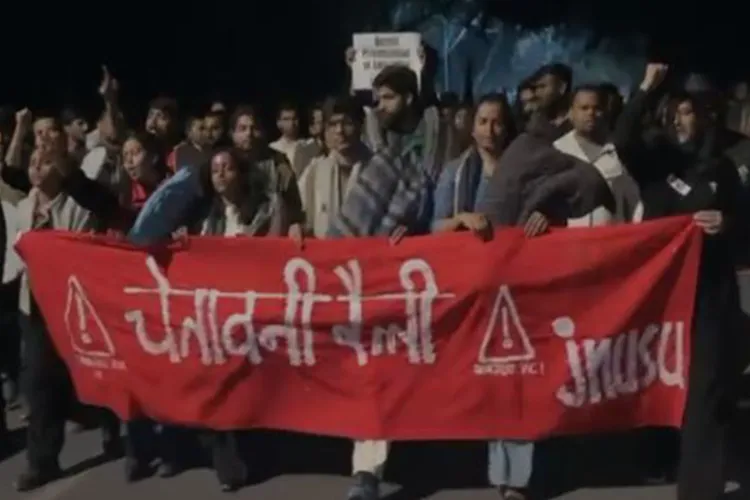 Protest by students of awaharlal Nehru University