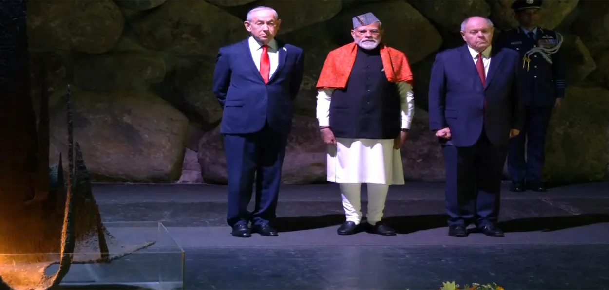 PM Netanyahu with PM Modi at Yad Vashem