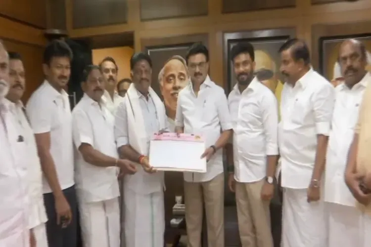 Expelled AIADMK leader and former Tamil Nadu Chief Minister O Panneerselvam joined DMK in the presence of party chief and CM MK Stalin