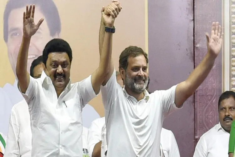 Tamil Nadu Chief Minister M K Stalin and Congress leader Rahul Gandhi