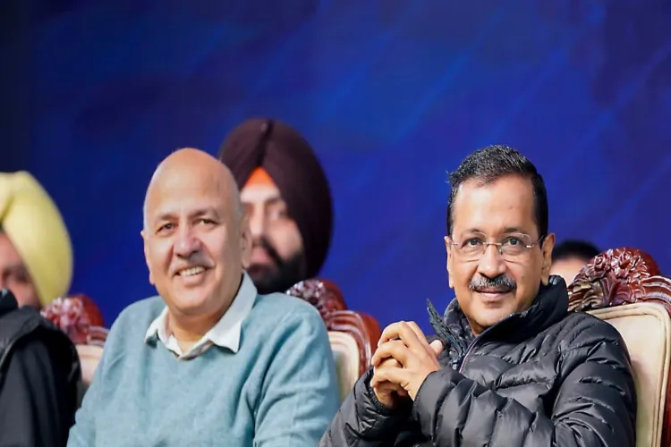 AAP convenor Arvind Kejriwal with Manish Sisodia