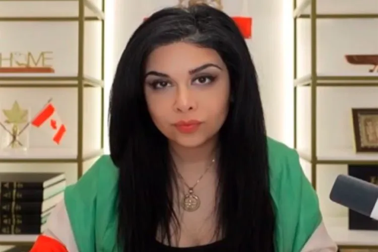 Exiled Iranian activist Goldie Ghamari 