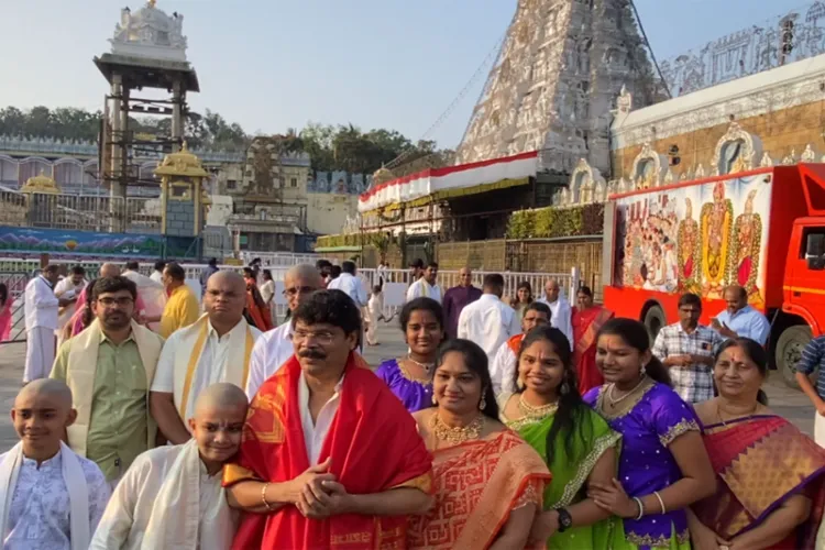 Acclaimed Telugu filmmaker Boyapati Srinu visits Tirumala 