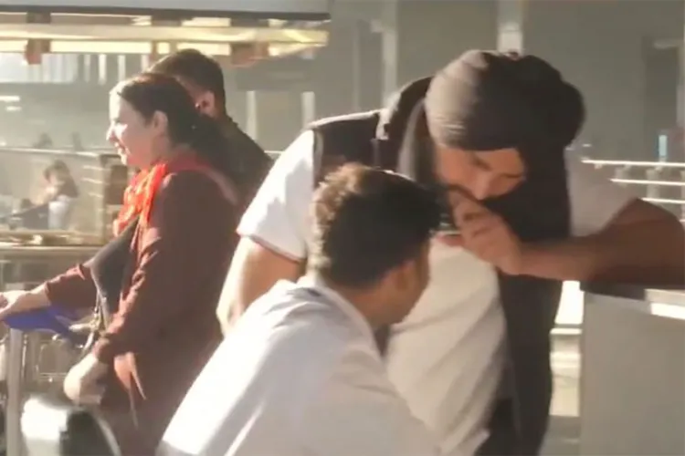 Visuals of passengers at the IGI Airport Delhi 