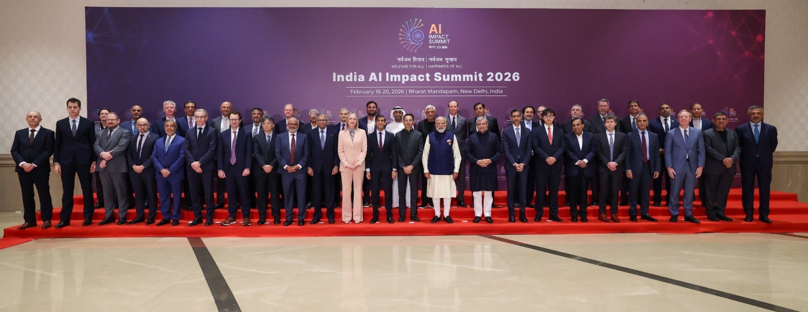Global leaders at the AI Impact Summit in Delhi