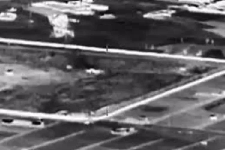 Visuals shared by the Israeli Air Force on X show the strike on a ballistic missile launcher and air defence system in Iran during the ongoing military operation.