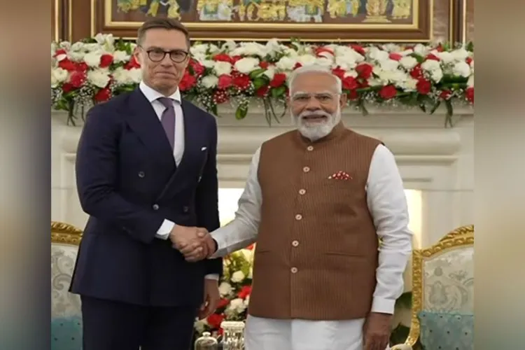 Prime Minister Narendra Modi with President of Finland, Alexander Stubb