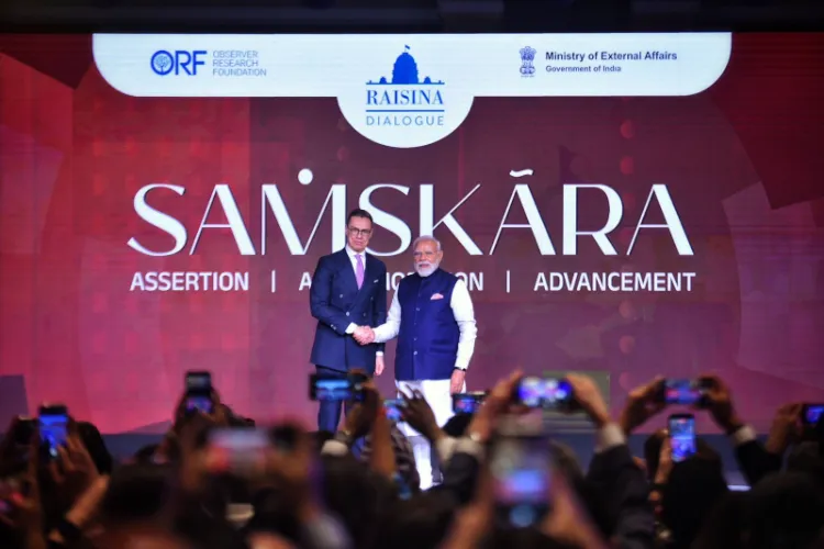 PM Modi with Finland PM Alexander Stubb at the Raisina Dialogue