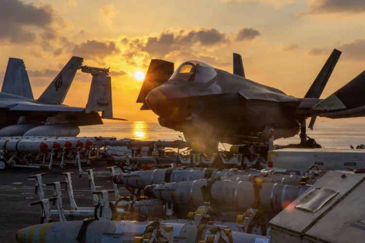 Visuals from the US' Gerald R. Ford Carrier Strike Group 