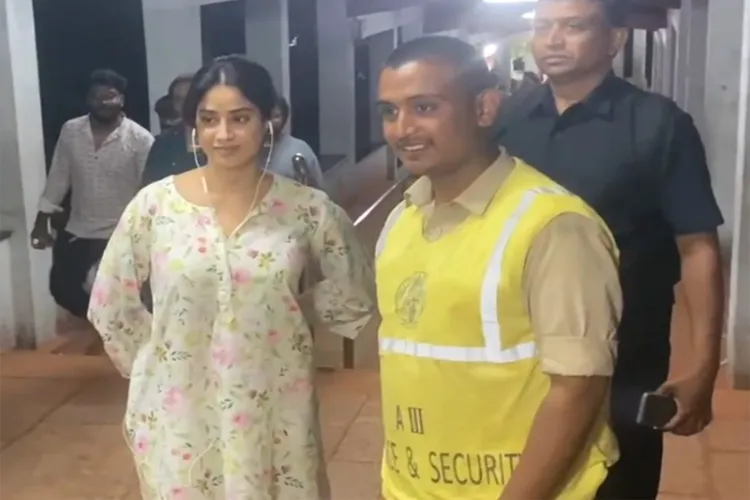 Actor Janhvi Kapoor at Tirumala temple