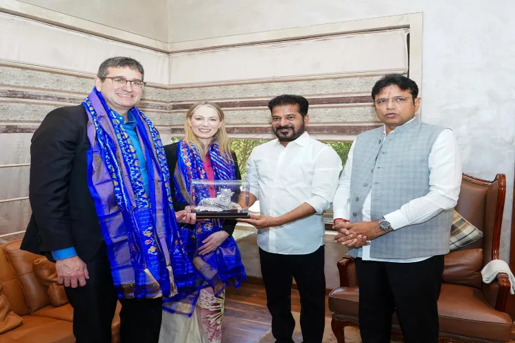 Governor of Delaware in US, Matt Meyer with Telangana Chief Minister A Revanth Reddy