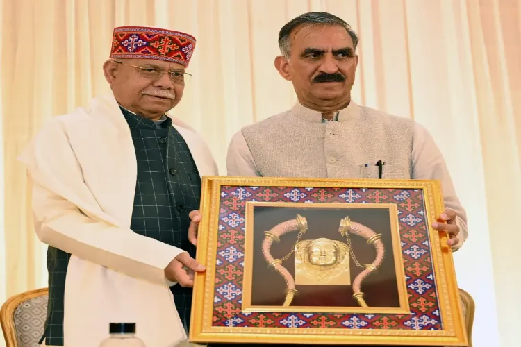 Himachal Pradesh Chief Minister Sukhvinder Singh Sukhu with Governor Shiv Pratap Shukla