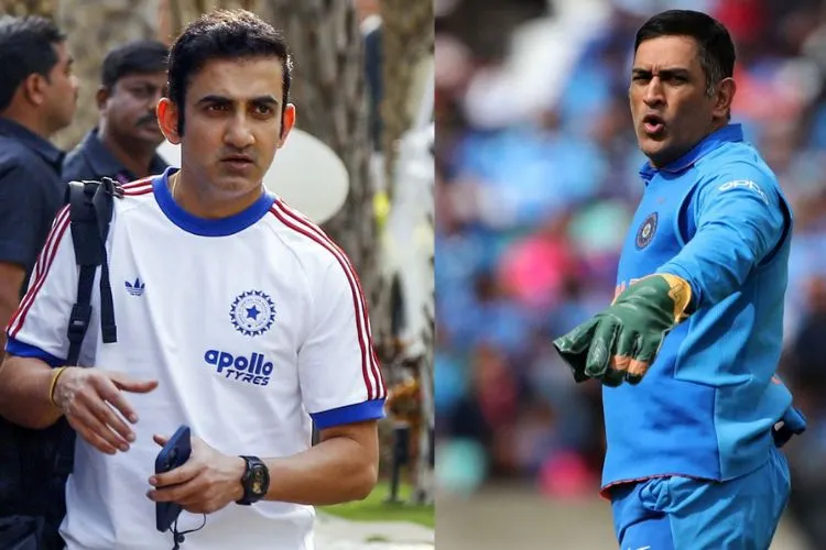 Gautam Gambhir (Left) and MS Dhoni (Right) 