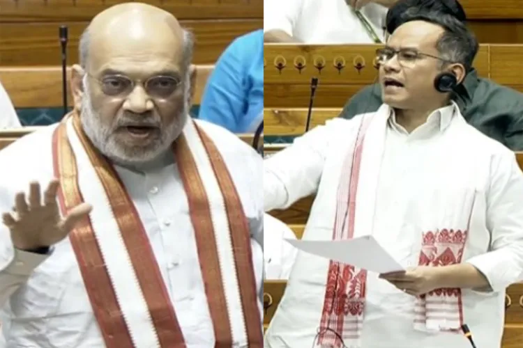 Home Minister Amit Shah and Congress MP Gaurav Gogoi