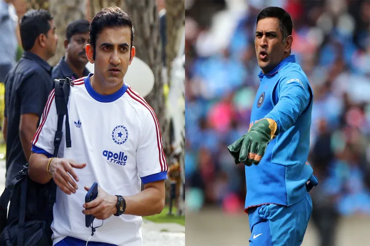 Gautam Gambhir (Left) and MS Dhoni (Right)