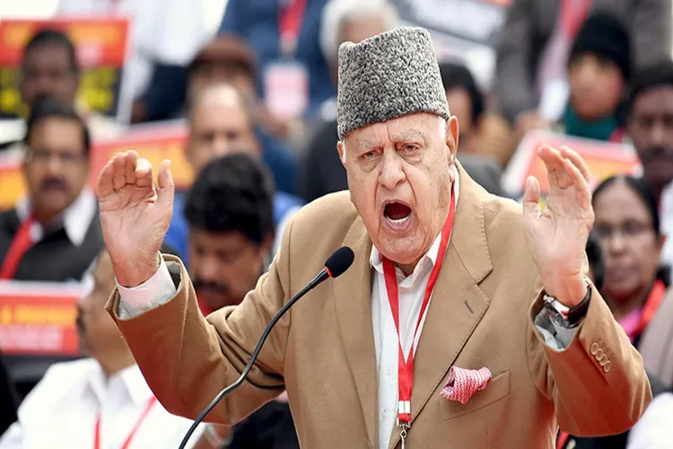 Farooq Abdullah, president of the Jammu and Kashmir National Conference and former chief minister