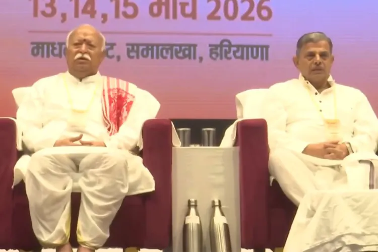 RSS chief Mohan Bhagwat and General Secretary Dattatreya Hosabale 