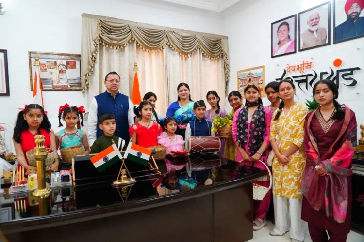 Uttarakhand Chief Minister Pushkar Singh Dhami celebrated the traditional folk festival Phool Dei with his family at his residence