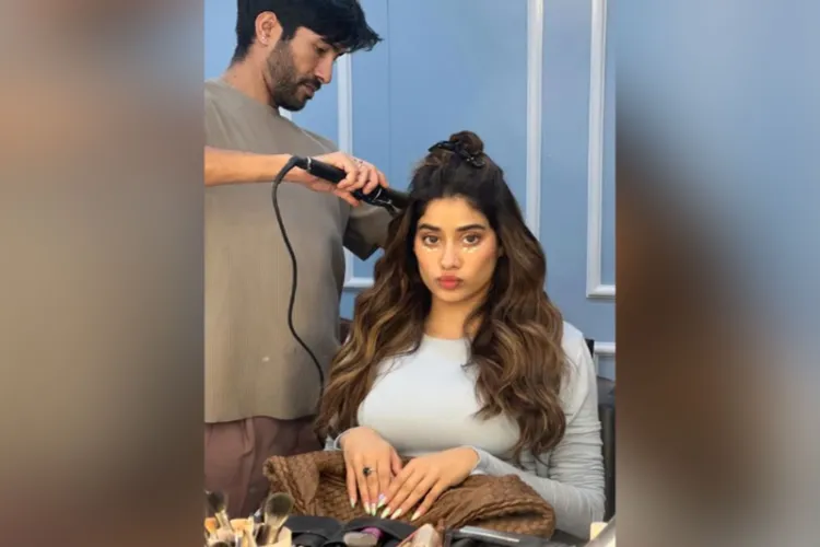 Celebrity hairstylist Marce Pedrozo with Janhvi Kapoor