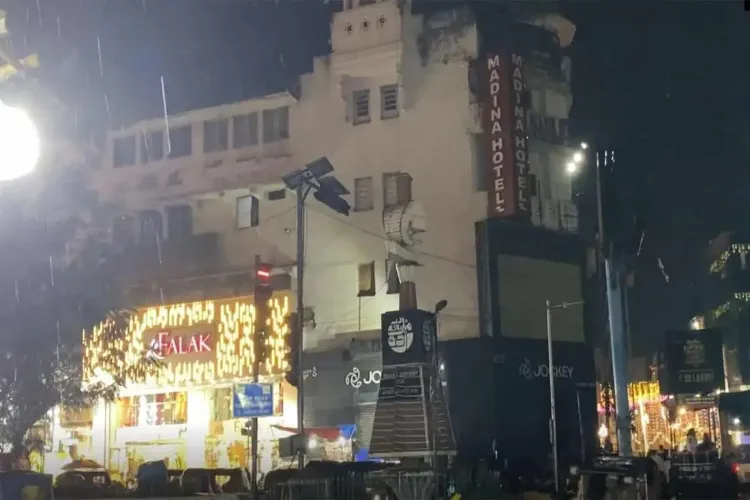 Rain lashes in parts of the Hyderabad old city at midnight 