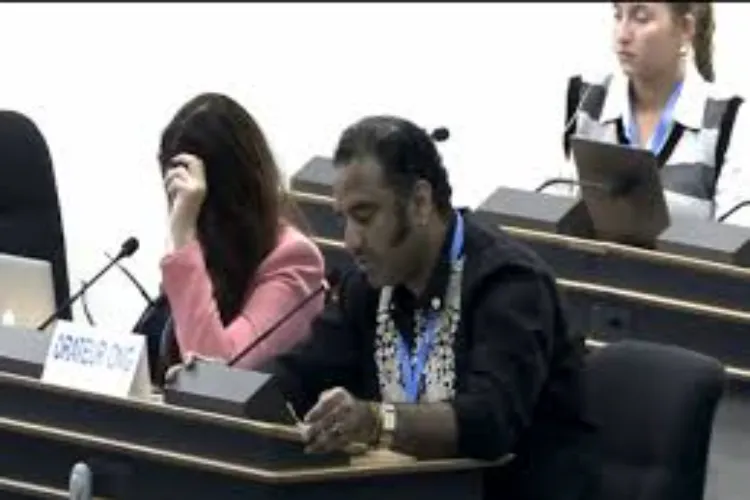 Sambhali Trust, Govind Singh Rathore speaking at the 60th session of the United Nations Human Rights Council (UNHRC)