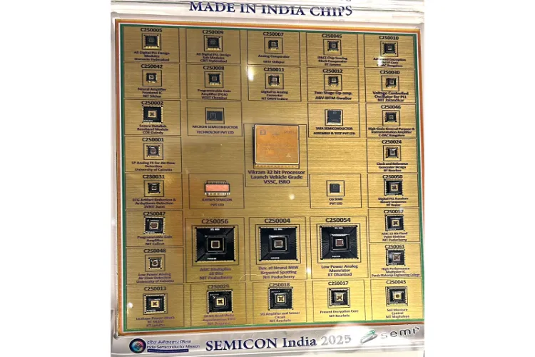A glimpse of the First ‘Made in India’ Chips! during the inauguration of Semicon India 2025