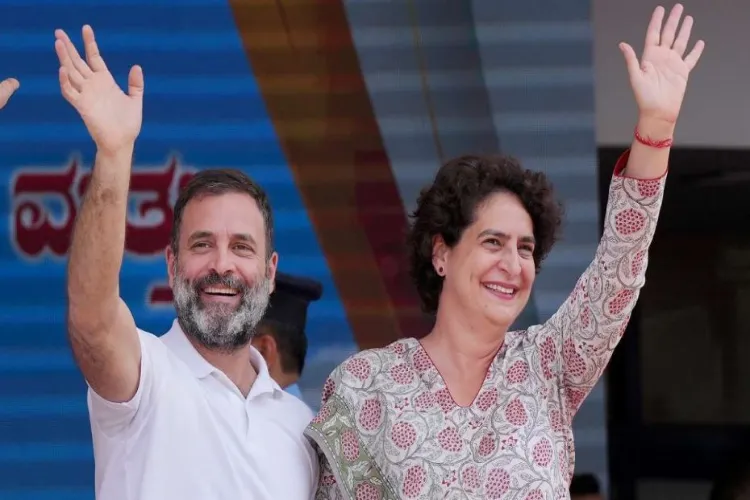 Congress leaders Rahul Gandhi and Priyanka Gandhi Vadra