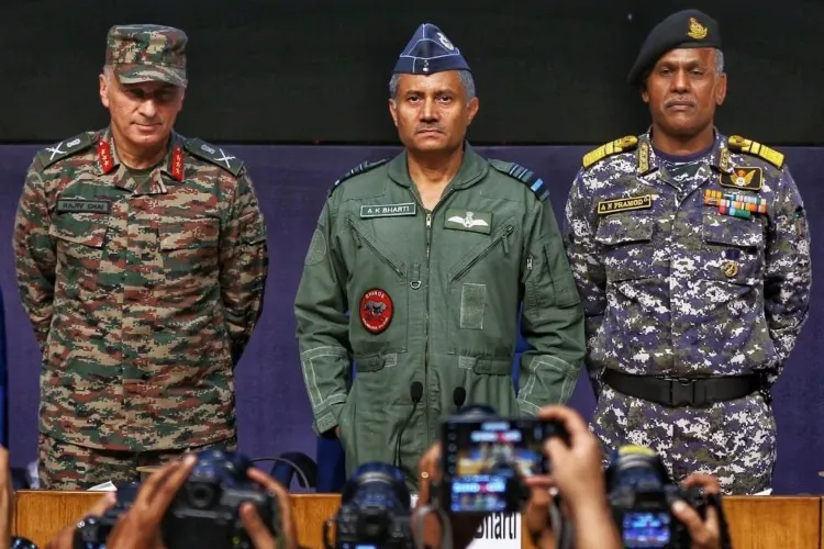 Indian Military Commanders during media briefing on Operation Sindoor