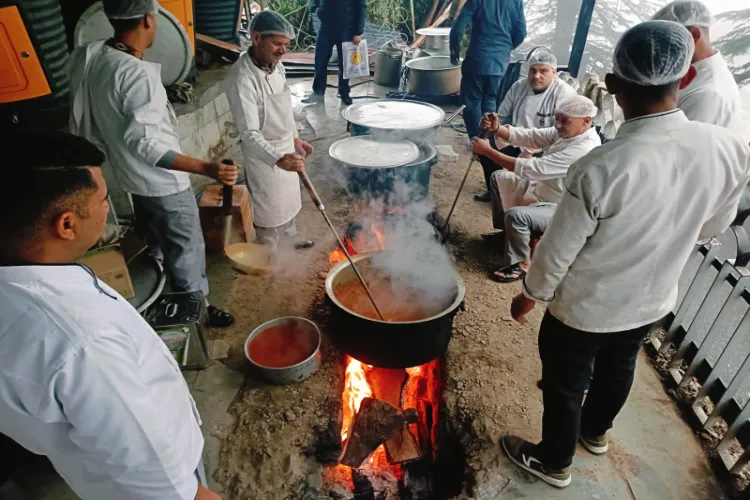 HPTDC chefs use wood-fired oven to cook food in Himachal Pradesh