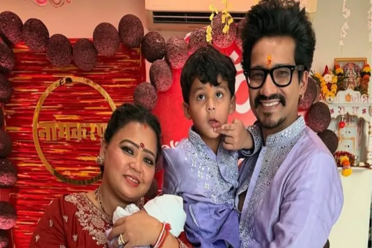 Bharti Singh, Haarsh Limbachiyaa with son Laksh and Yashveer 