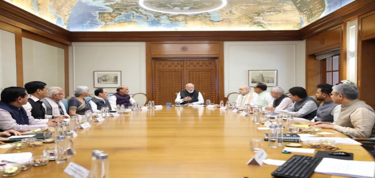 Prime Minister Narendra Modi taking stock of the Impact of West Asia crisis on India at a meeting of the CCS