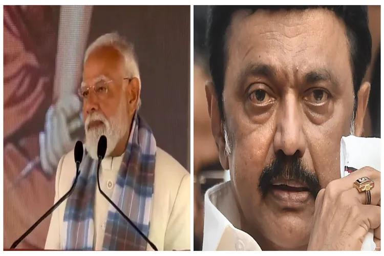 Tamil Nadu Chief Minister MK Stalin with Prime Minister Narendra Modi