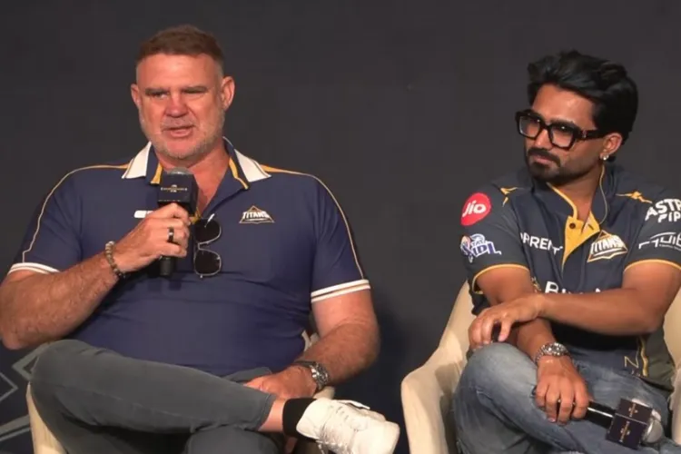 Matthew Hayden speaking during the event