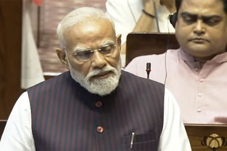 Prime Minister Narendra Modi in Rajya Sabha