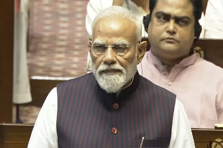 Prime Minister Narendra Modi in Rajya Sabha