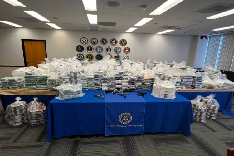 Drugs recovered by FBI Los Angeles