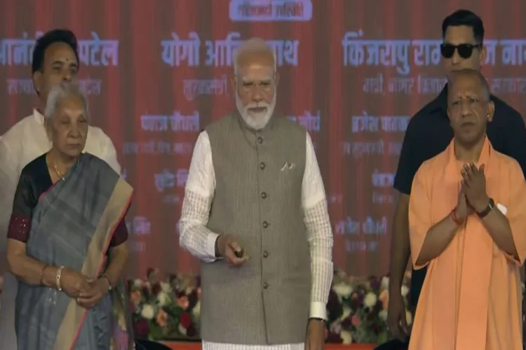 Prime Minister Narendra Modi  inaugurated Phase I of the Noida International Airport in Jewar, Uttar Pradesh