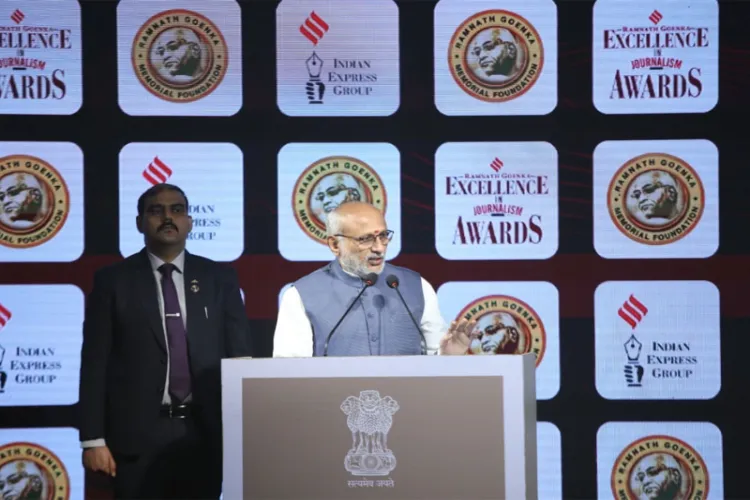 Vice-President C.P. Radhakrishnan at Ramnath Goenka Excellence in Journalism Awards 2026