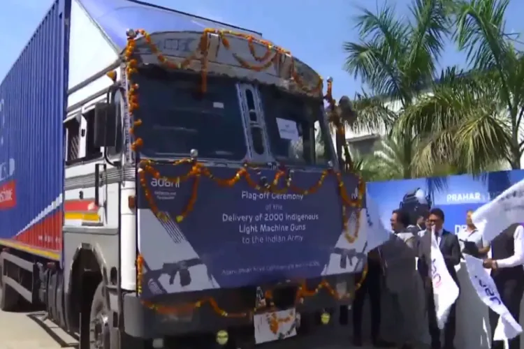 Flag-off ceremony of delivery of 2000 indigenous LMGs 