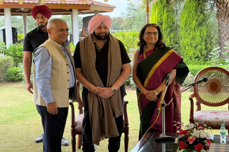 Justice Poonam A. Bamba with Captain Amarinder Singh