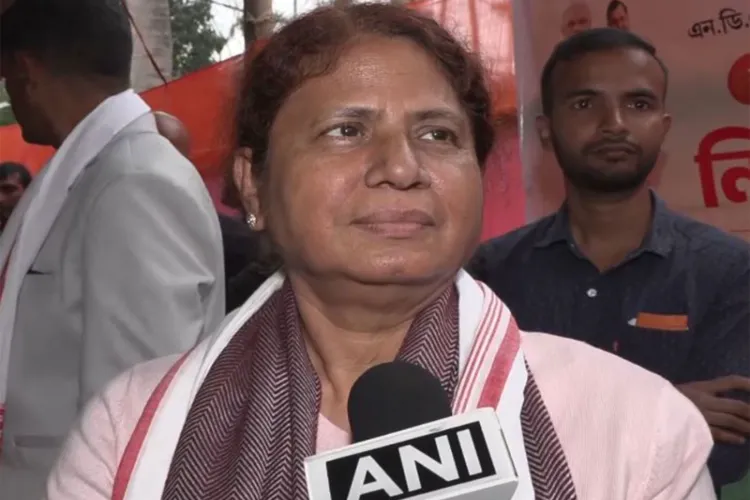 Assam Finance Minister and Bharatiya Janata Party (BJP) candidate from Golaghat constituency, Ajanta Neog