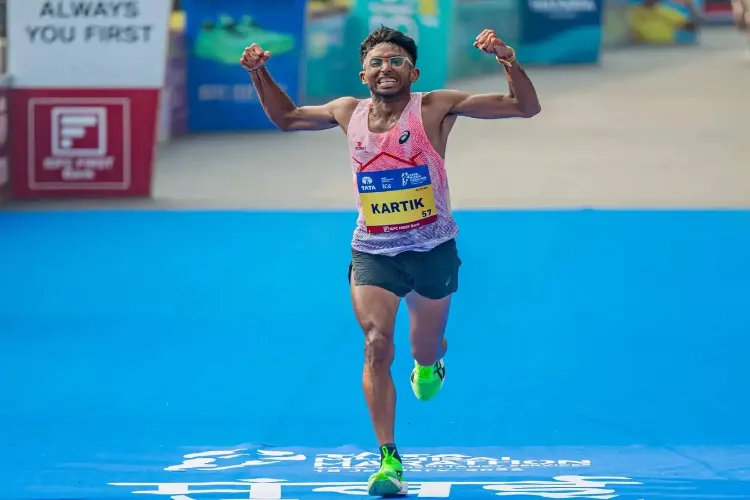 Indian marathon athlete Kartik Karkera