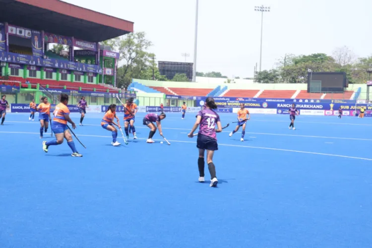 Hockey players in action 