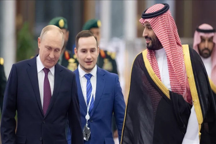 Vladimir Putin and Saudi Crown Prince, Mohammed bin Salman