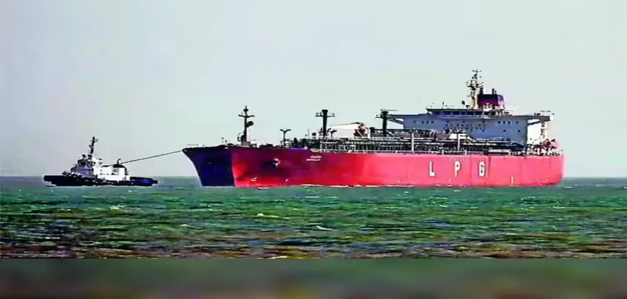 Indian LPG carrier on its way to Mumbai from Strait of Hormuz