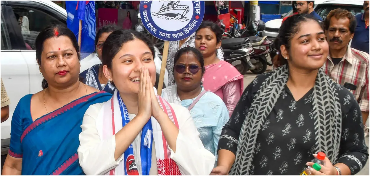 Kunki Chowdhary during campaign