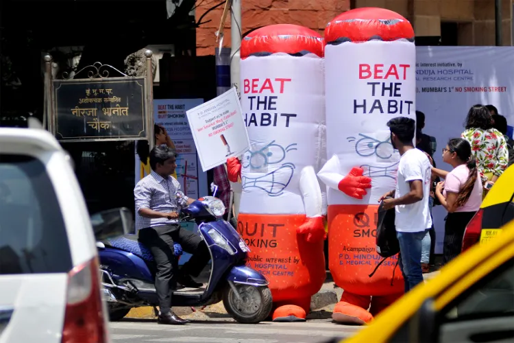 An anti-smoking campaign event
